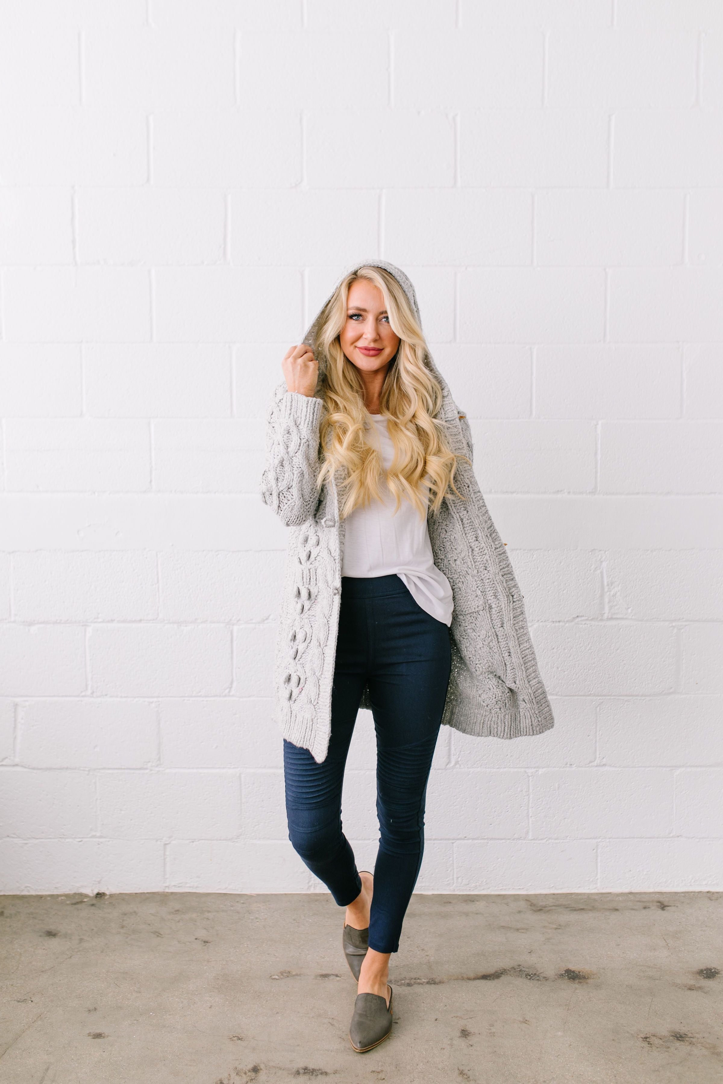 Toggled Cable Knit Cardigan