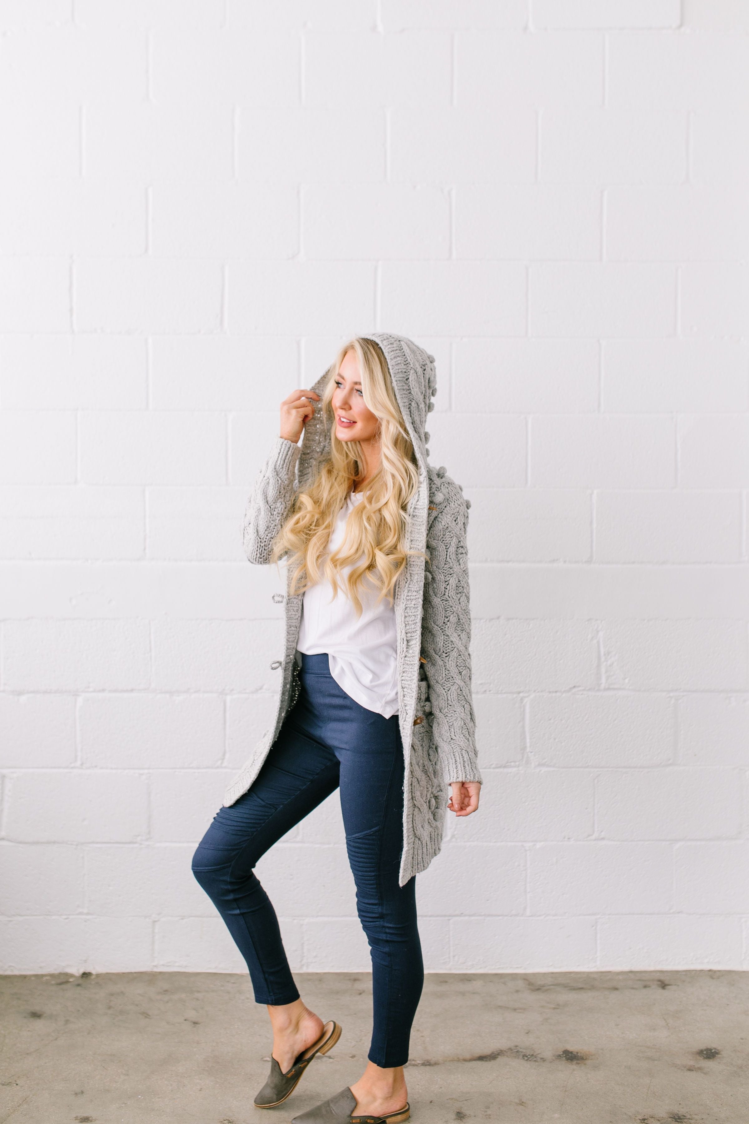 Toggled Cable Knit Cardigan