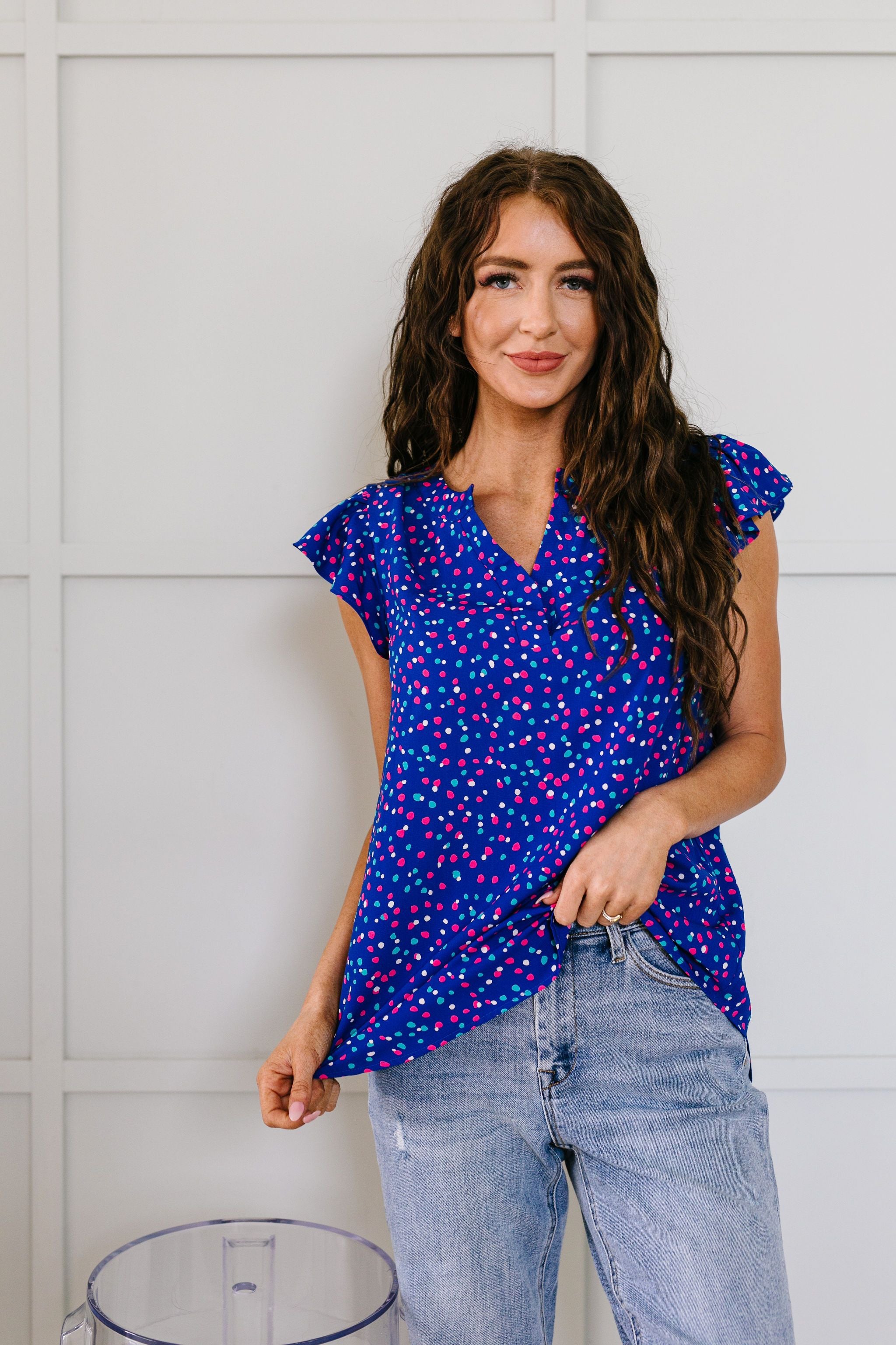 True Blue & Confetti Too Blouse