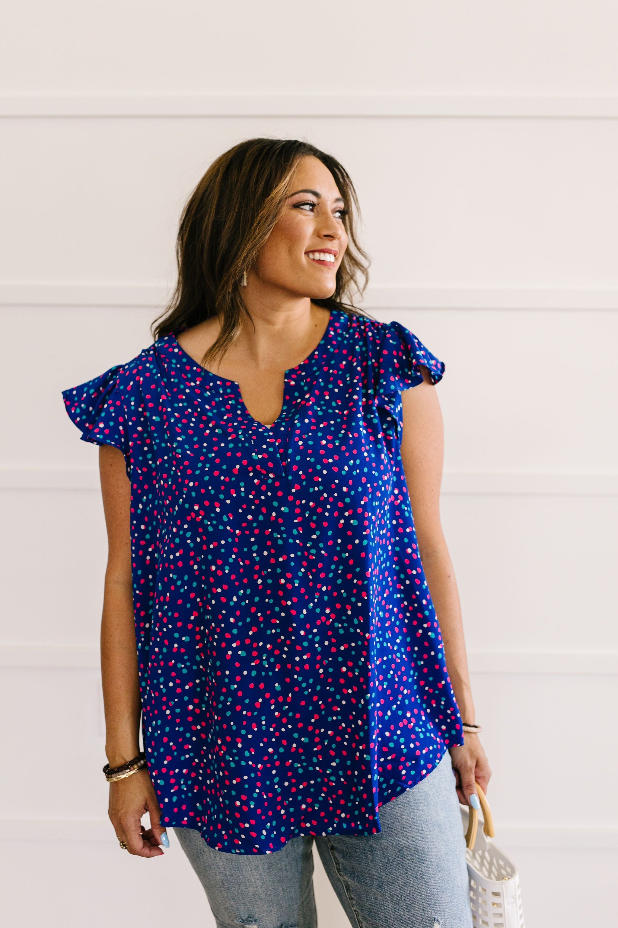 True Blue & Confetti Too Blouse