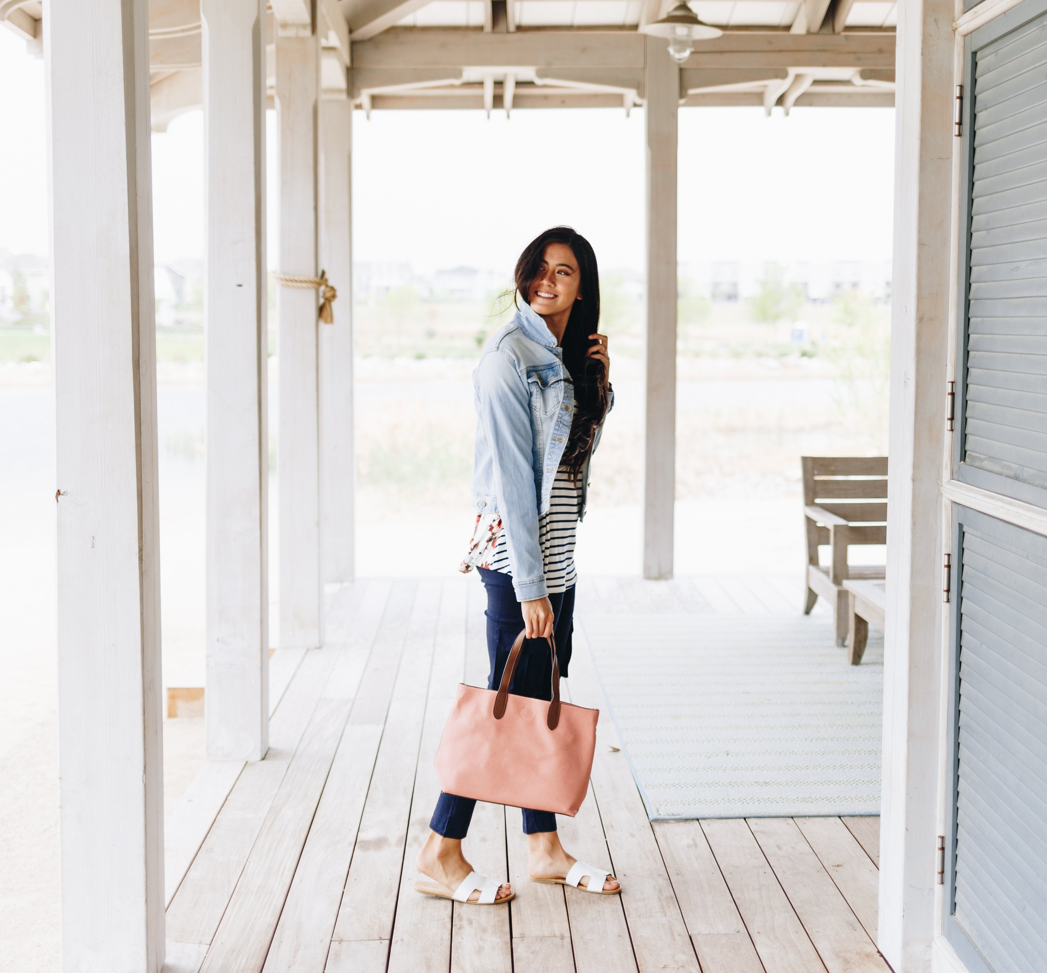 Two-In-One Tote In Pink Lemonade