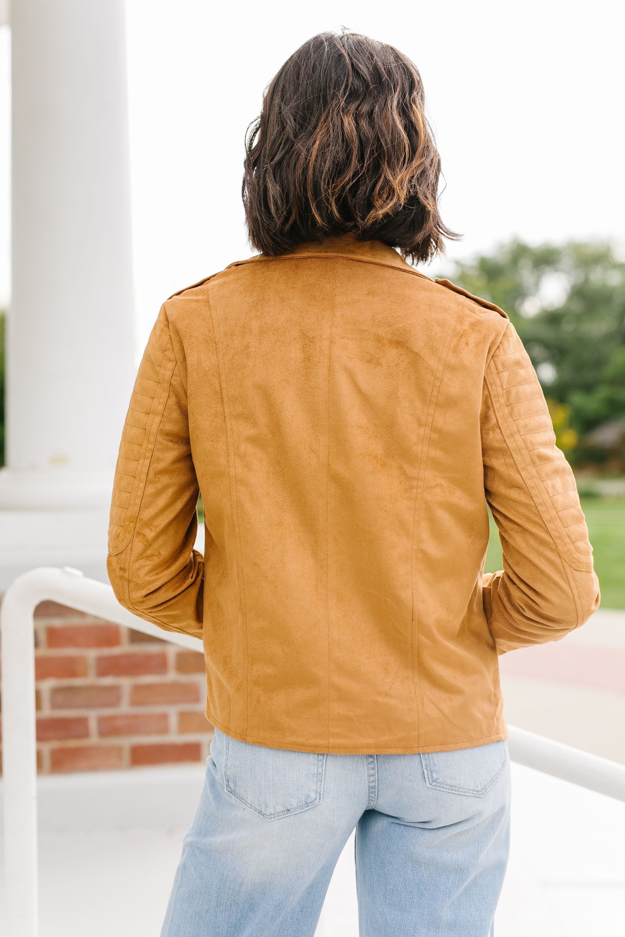 Vegan Suede Moto Jacket