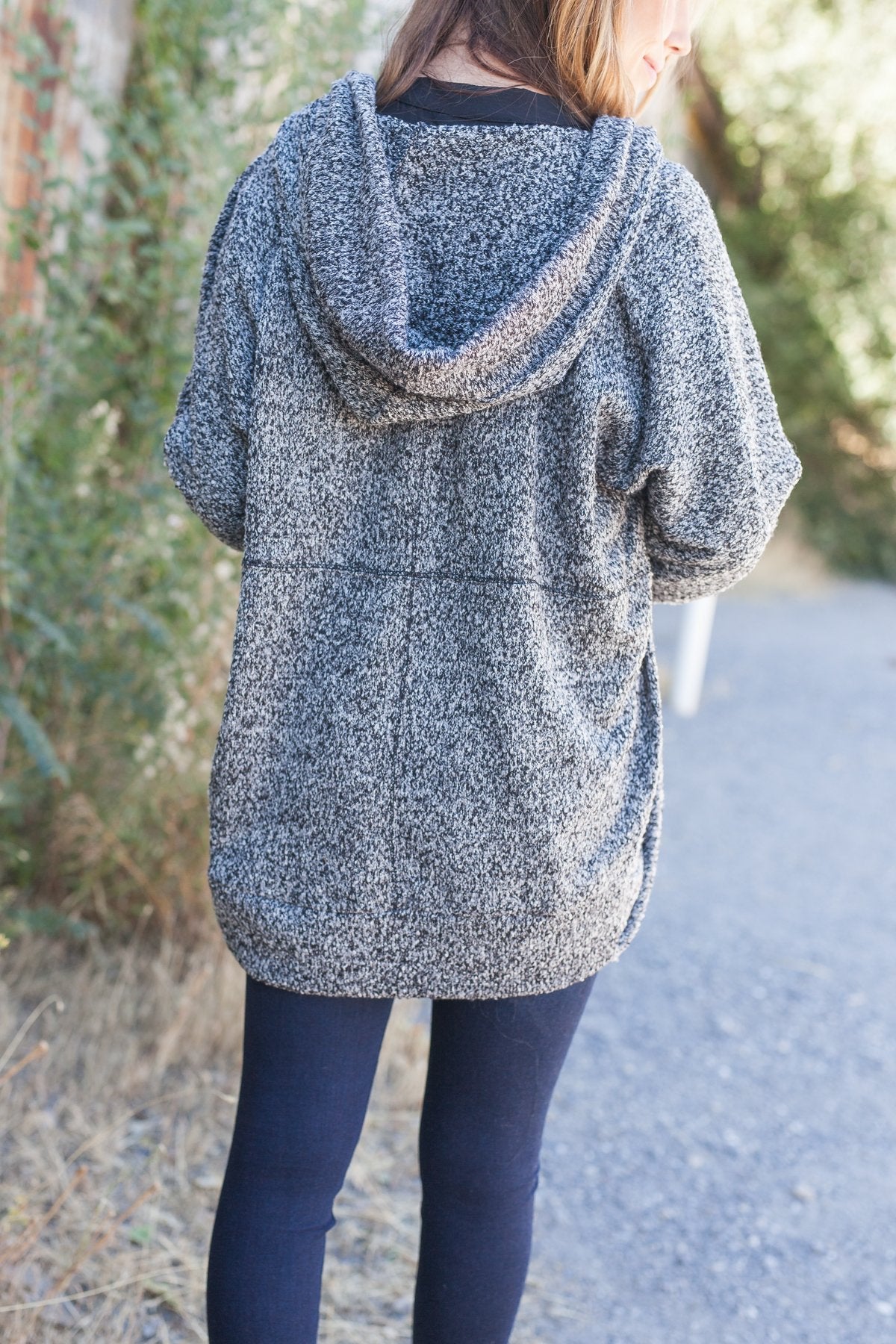 Warm Fuzzy Nubby Knit Hooded Cardigan - ALL SALES FINAL