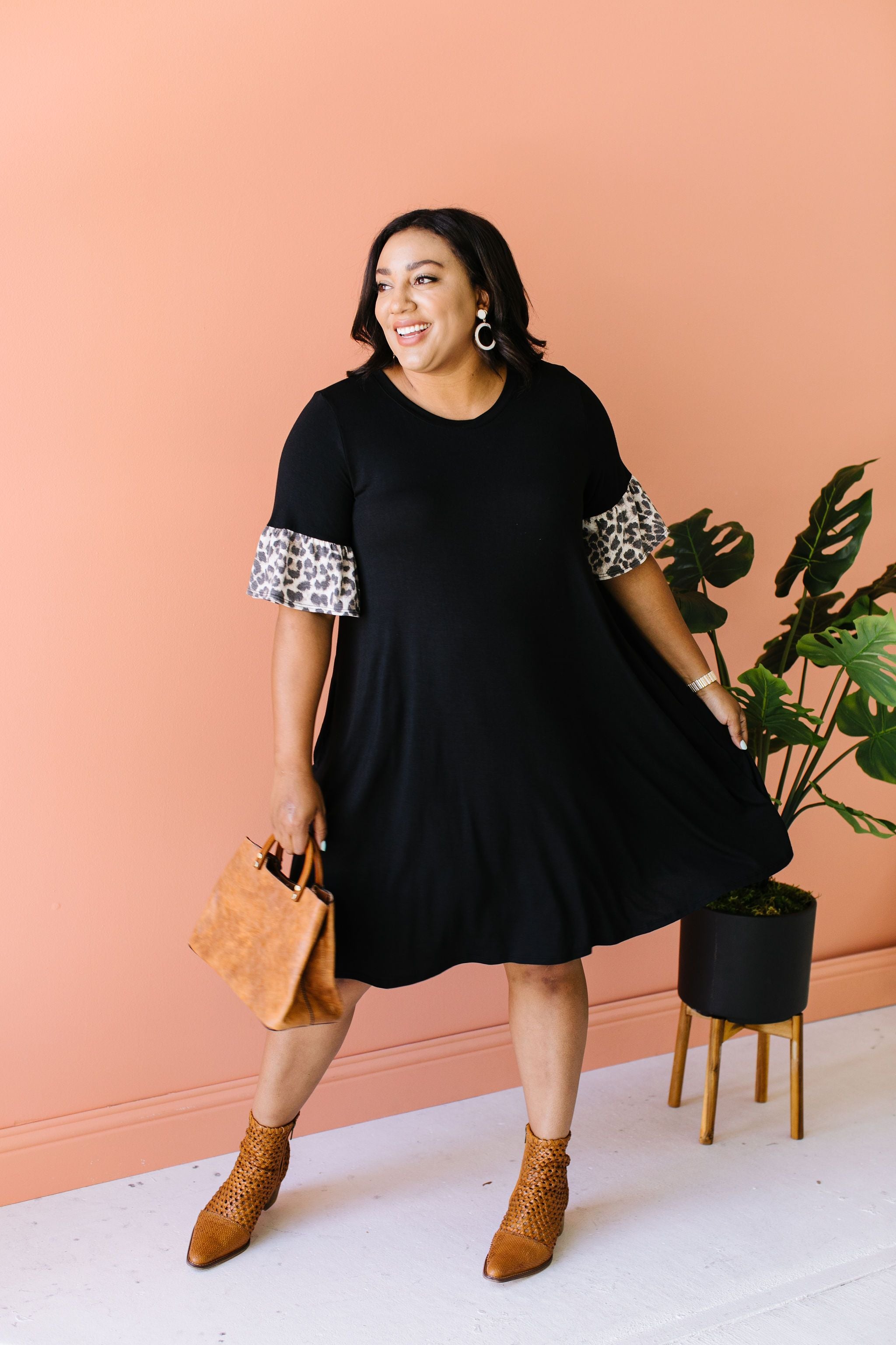 Wild Ruffles Black Dress