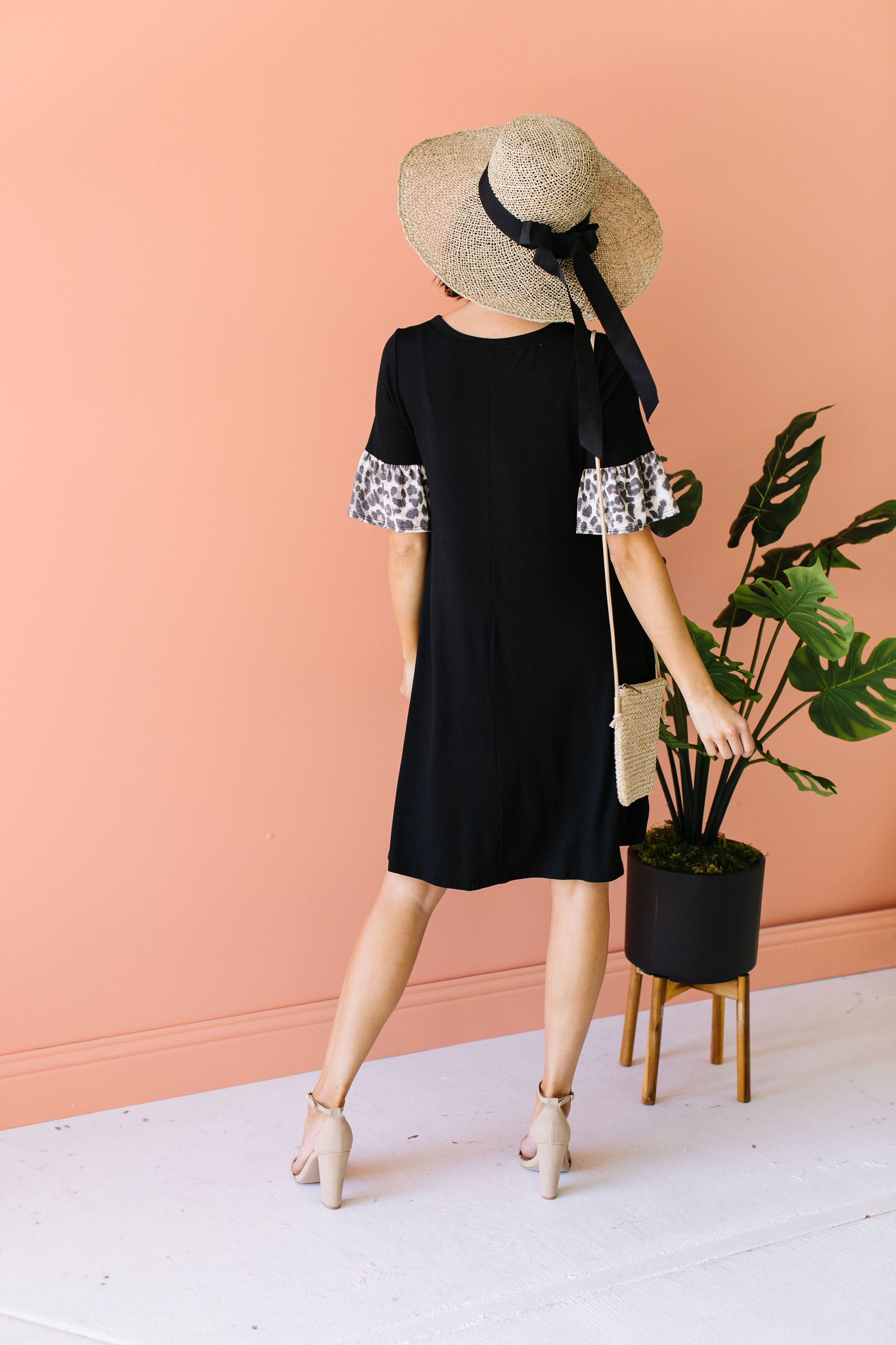 Wild Ruffles Black Dress