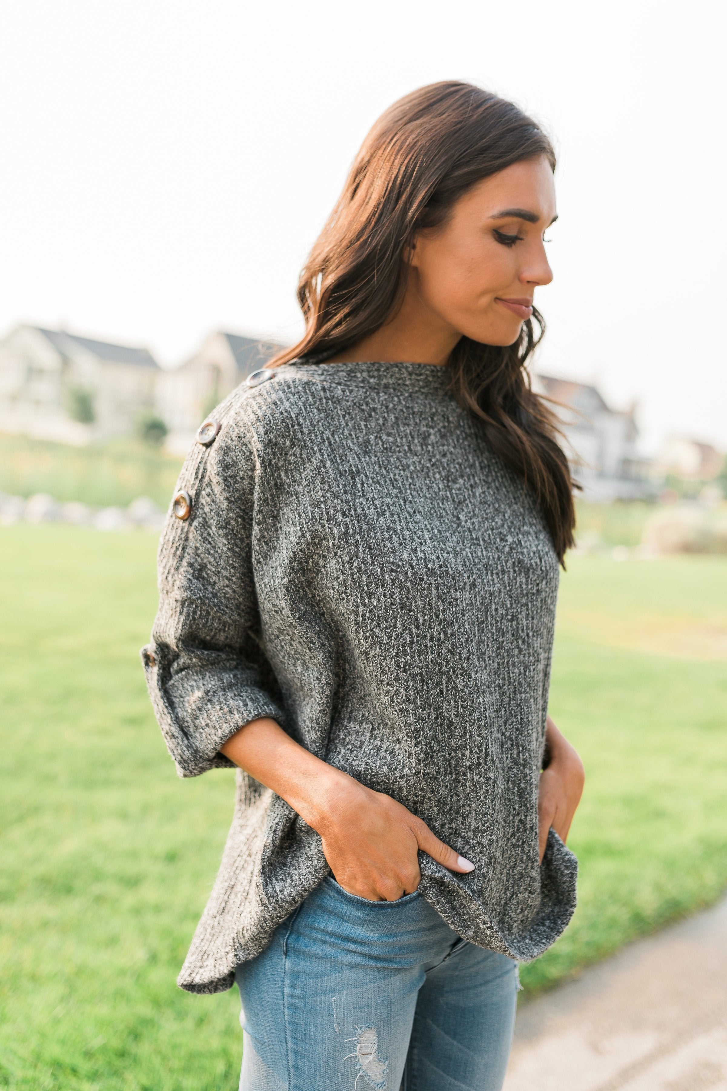 Winthrop Sweater in Charcoal