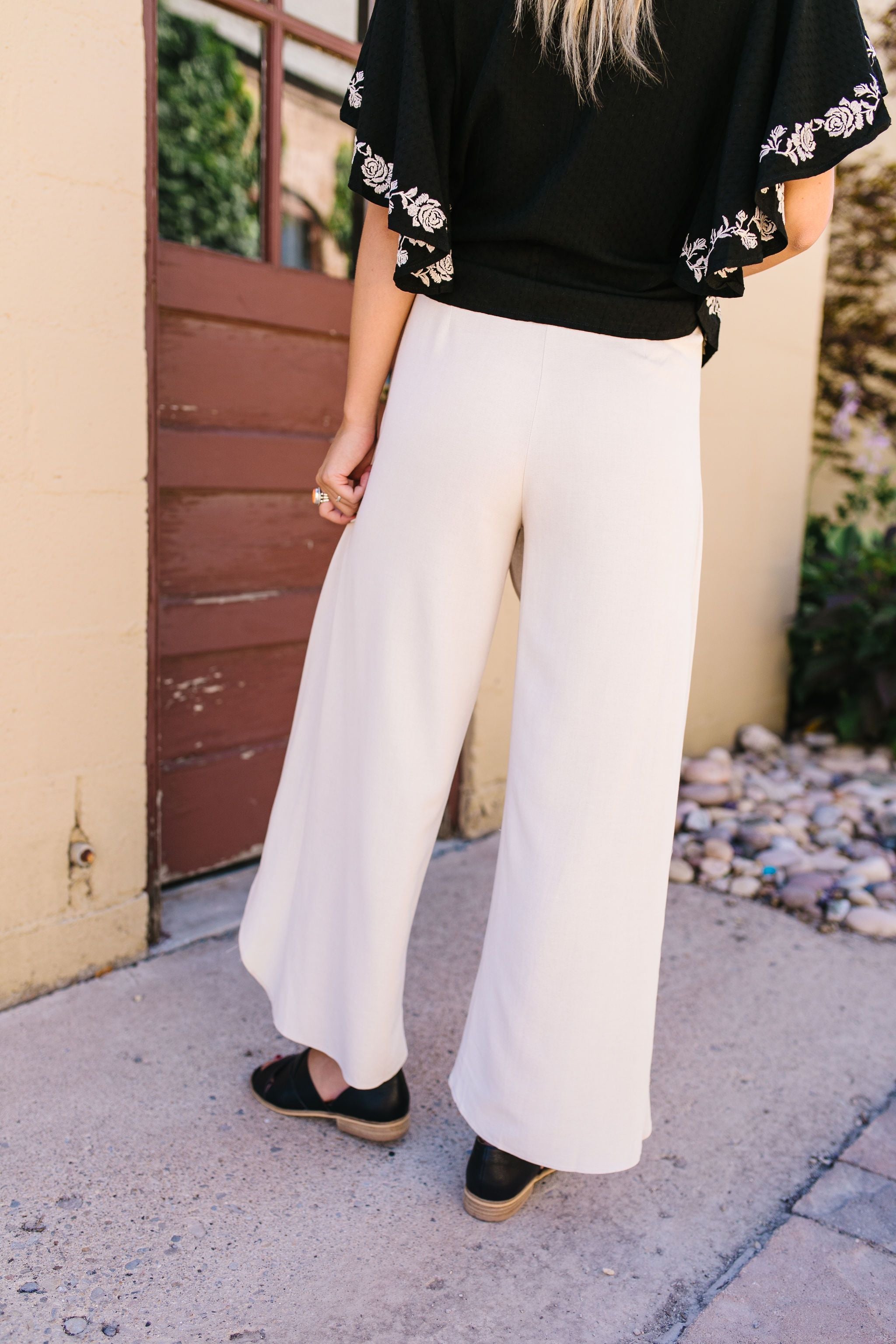 Wrap Fall Up Tie Front Pants In Sand