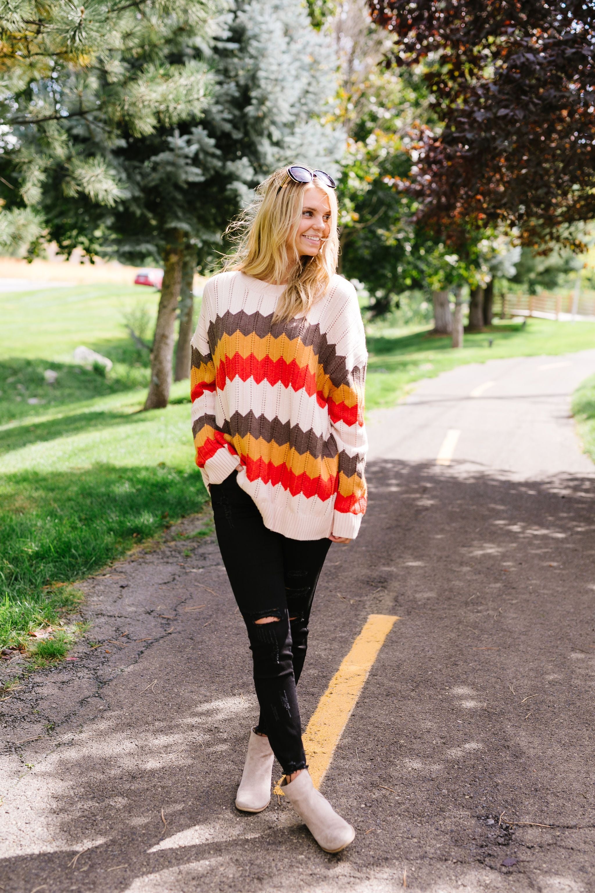 Zig Zag Through Autumn Sweater